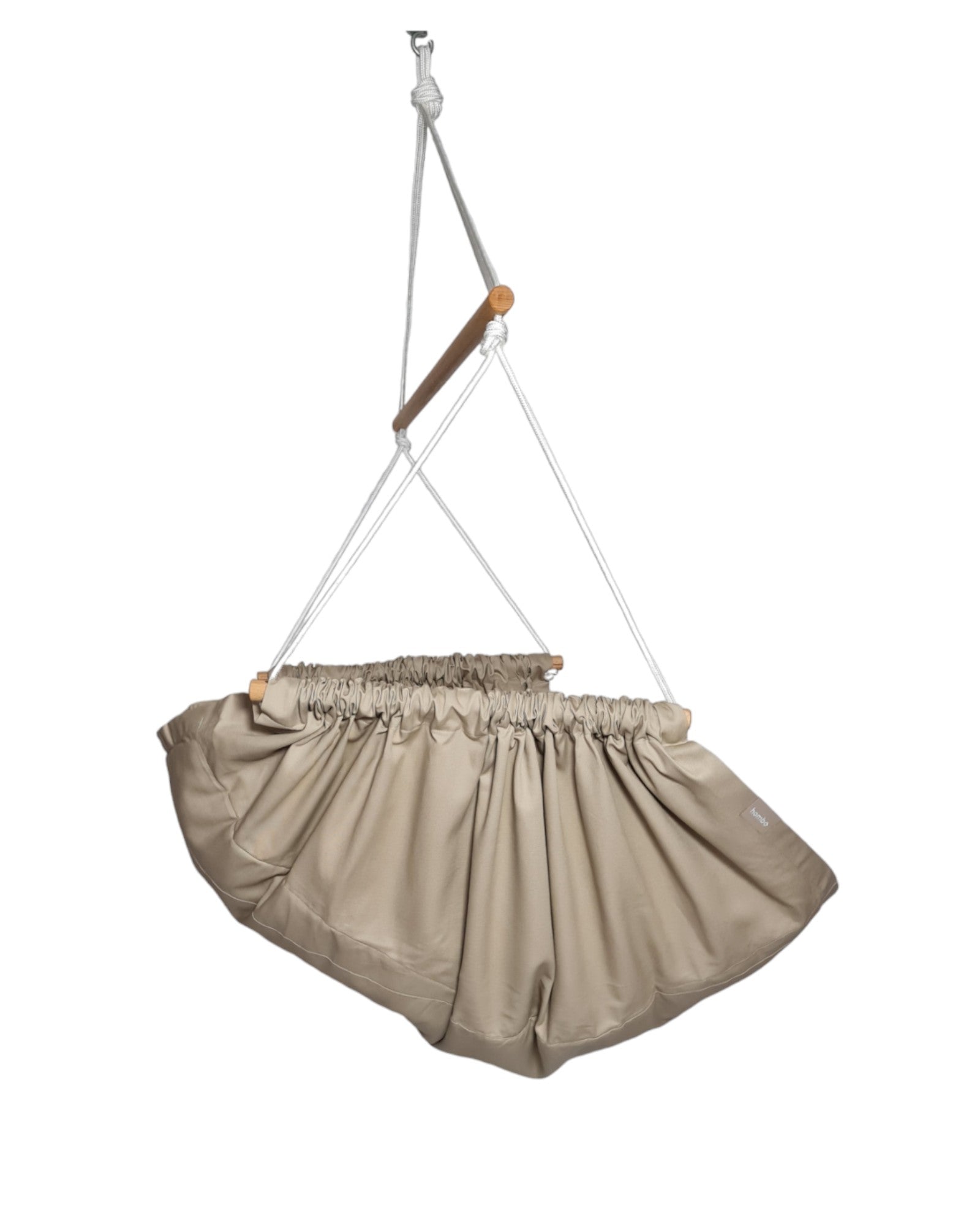 homba® zen mini hanging chair cotton beige (2-10 years)