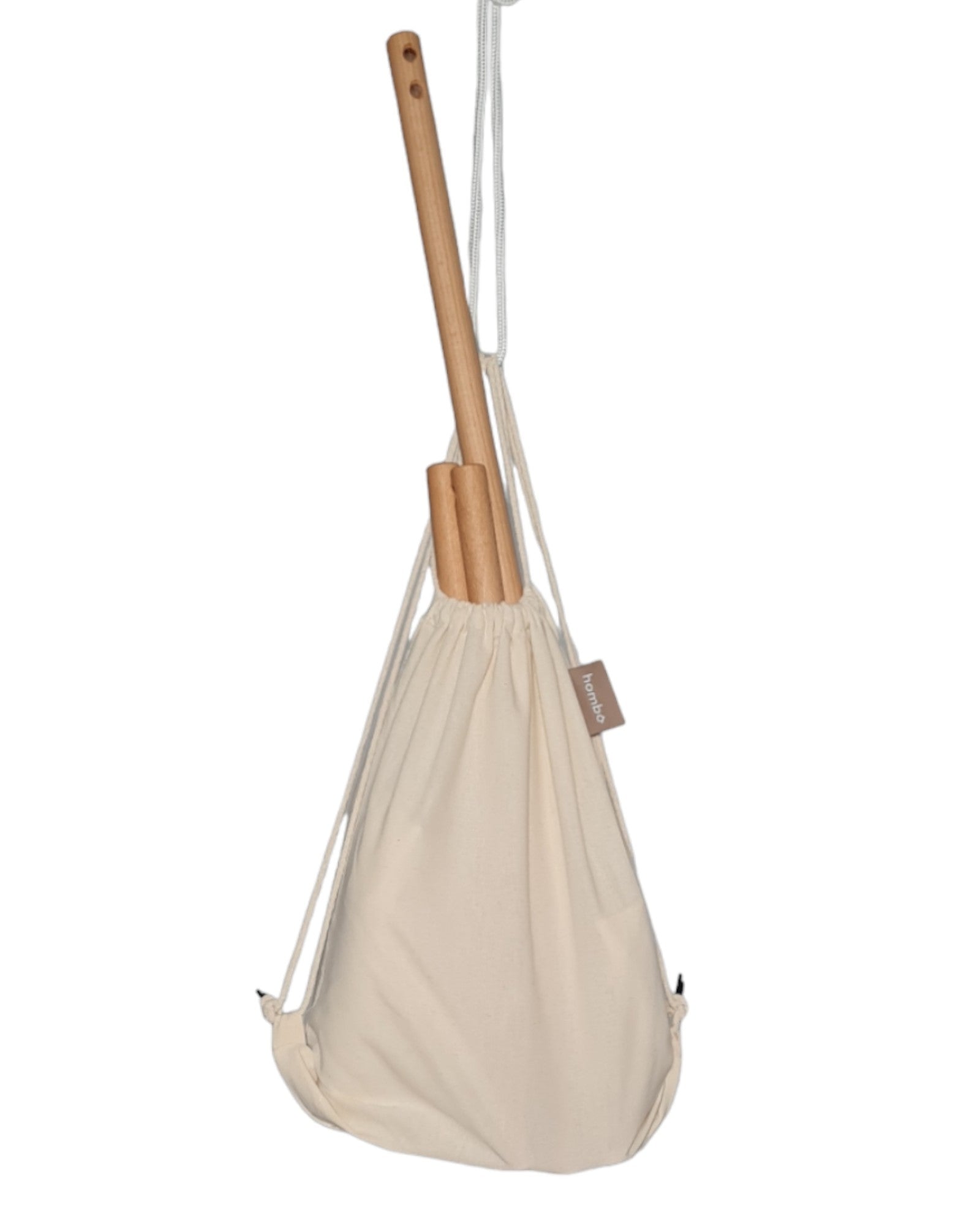 homba® zen mini závesné kreslo bavlnené krémové (2-10rokov)