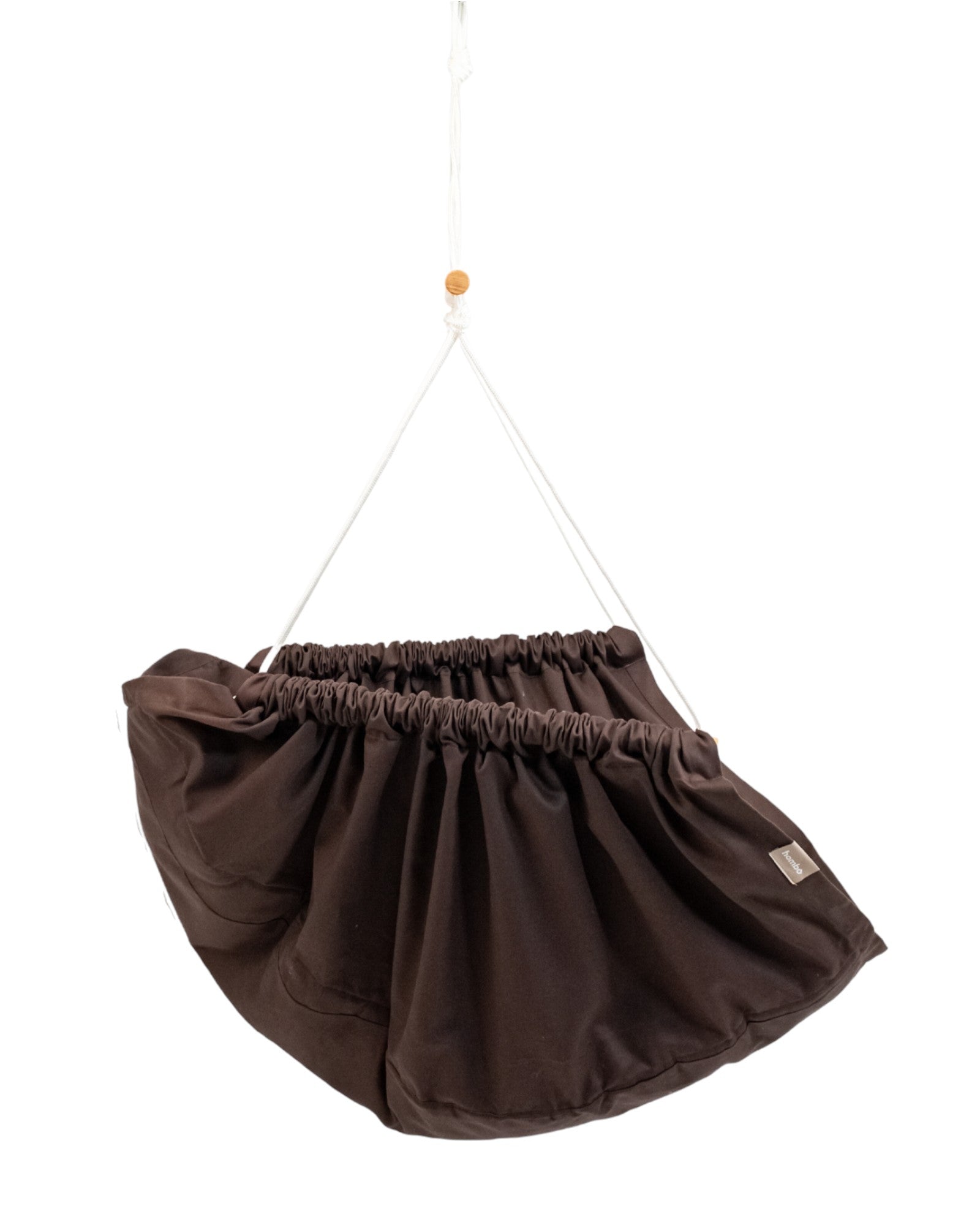 homba® zen mini hanging chair cotton brown (2-10 years)